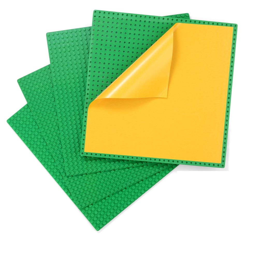 MIMAX peel-and-stick baseplates 10x10 green for quick setup and play