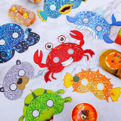 Minatee sea animal masks serve as fun photo props.