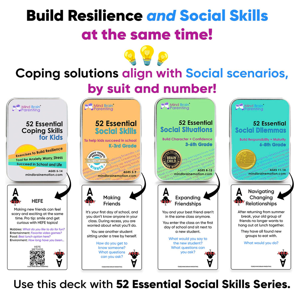 Mind Brain Emotion card dilemma closeup with engaging prompts for reflection