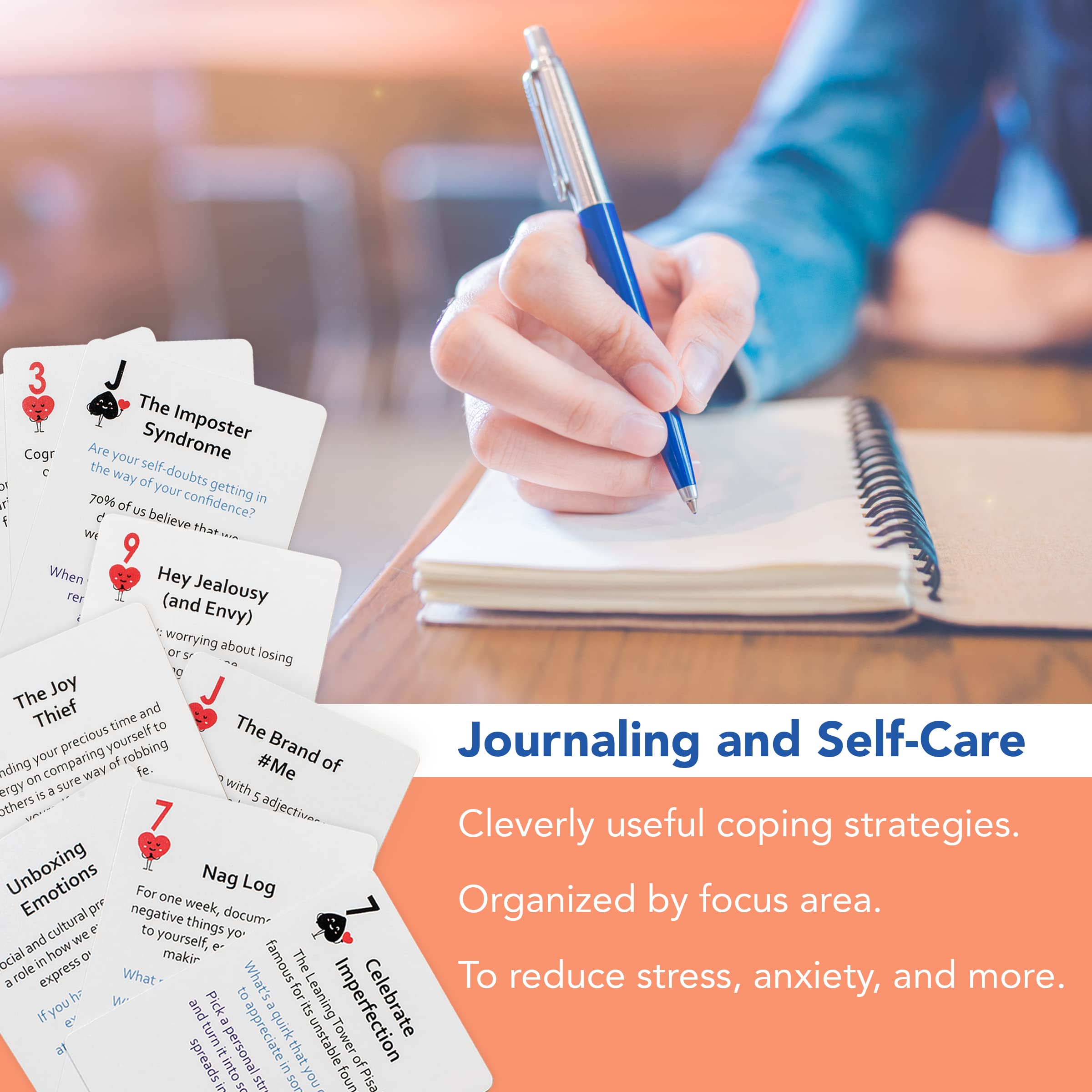Mind Brain Emotion card tin with cards emphasizes compact, pocket-friendly resilience on the go