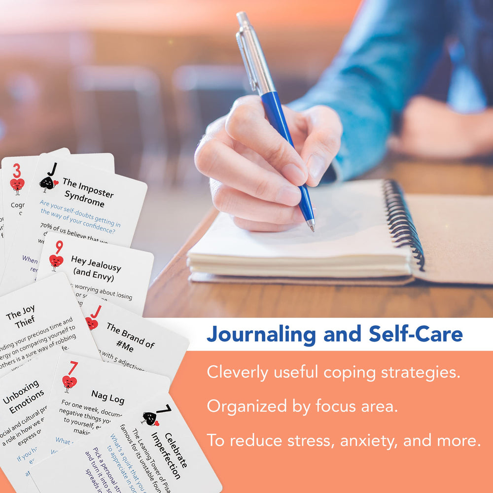 Mind Brain Emotion card tin with cards emphasizes compact, pocket-friendly resilience on the go