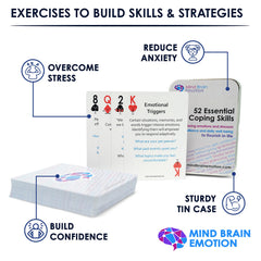 Mind Brain Emotion coping cards spread demonstrates practical strategies for daily stress relief