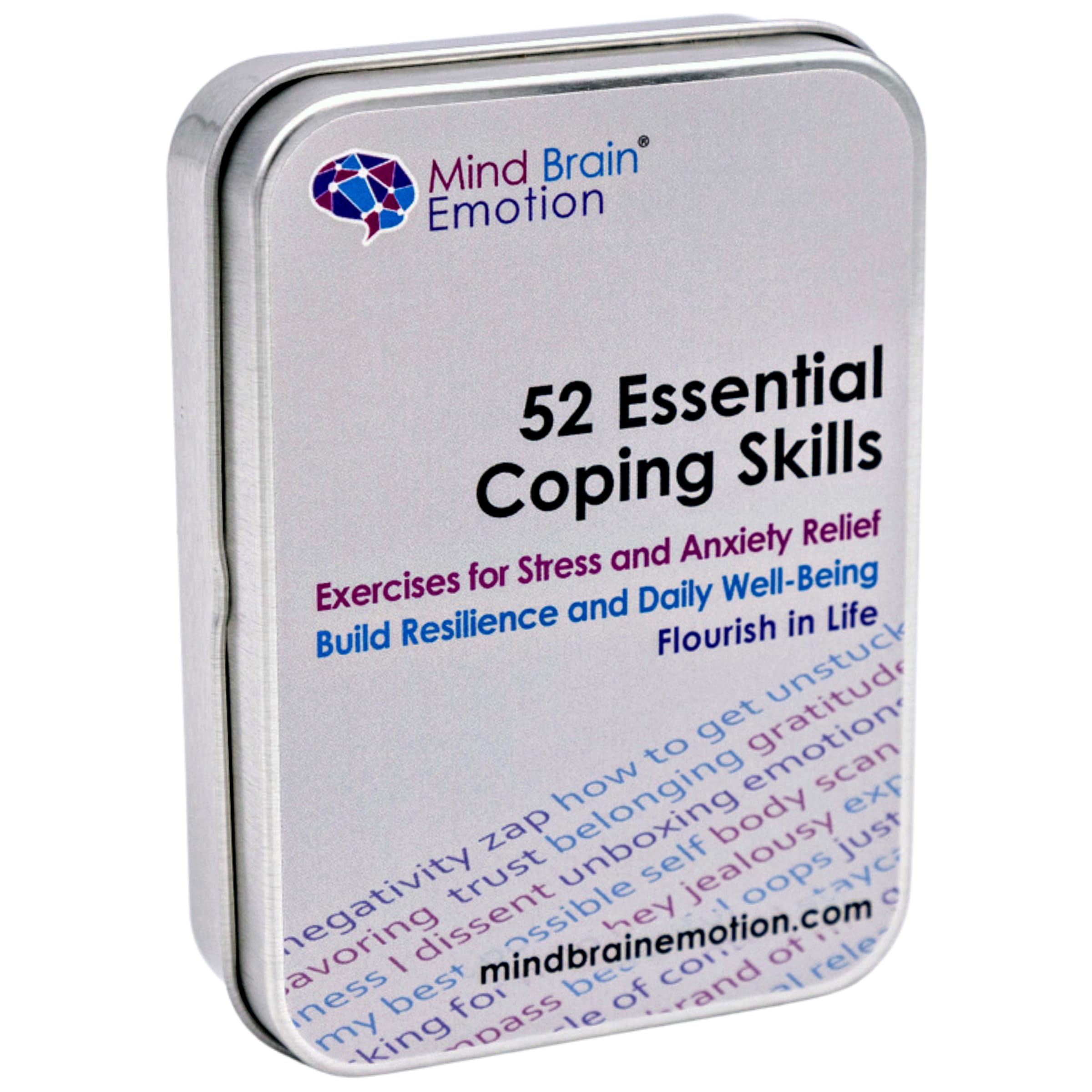 Mind Brain Emotion deck cover for a portable self-care toolkit and stress management