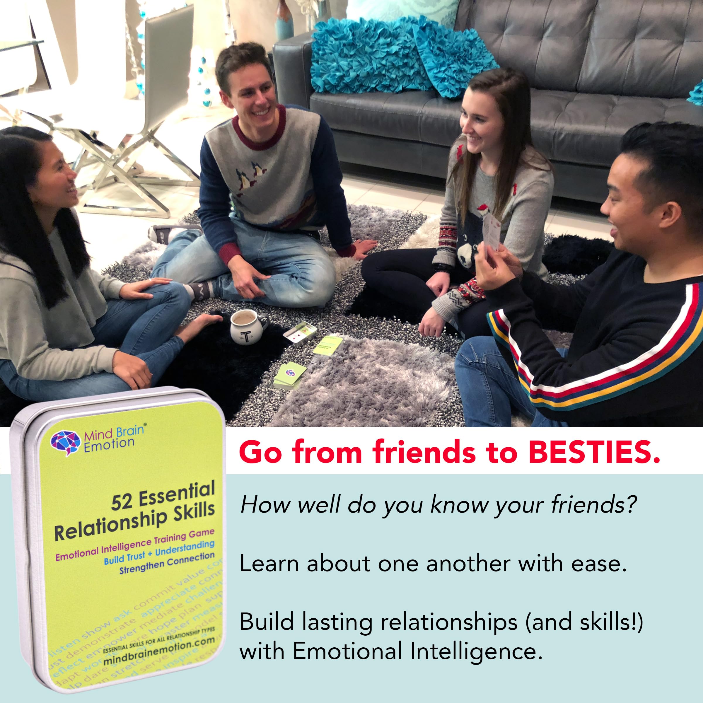 Mind Brain Emotion relationship-check-in cards spark meaningful conversations between partners and colleagues.