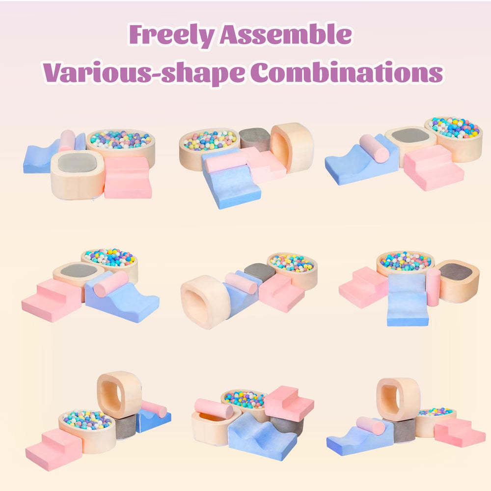 MIND&ACTION large foam blocks enable imaginative climb-and-play setups for indoor spaces.