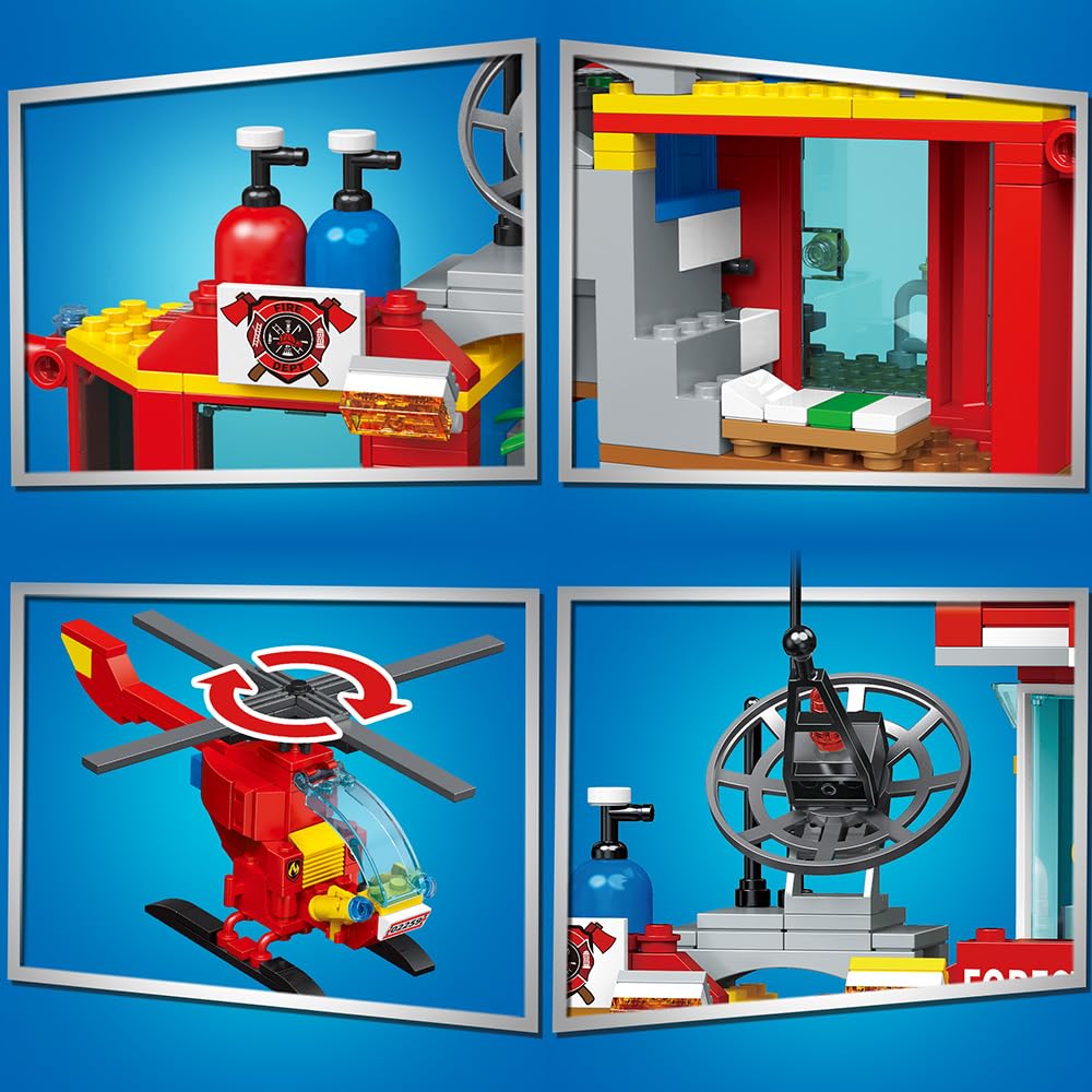 MindBox City Fire Rescue building set: ideal gift for kids 8+ during holidays.