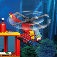 MindBox City Fire Rescue building set: pieces designed for small hands to assemble.