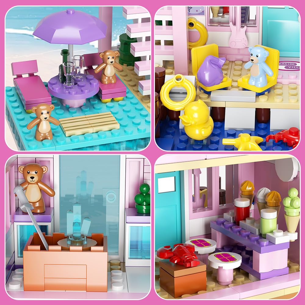 MindBox seaside villa cat figure fuels charming pretend play.