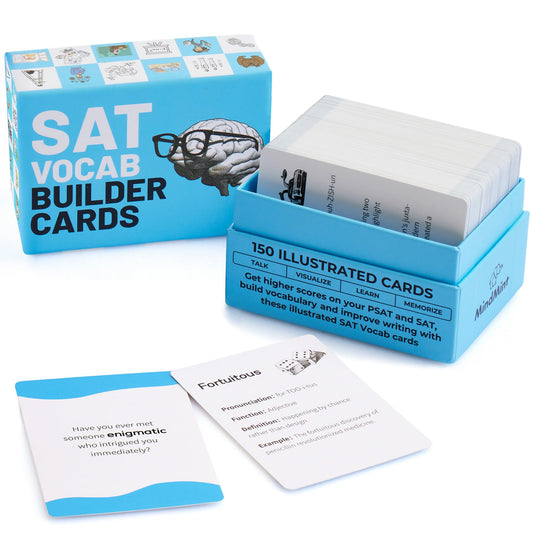 MindMint SAT flashcards with 150 illustrated words boost recall
