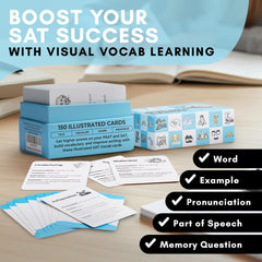 MindMint visual vocabulary illustrations aid quick recognition for SAT prep