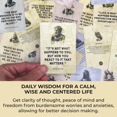 MindMint wisdom quote card front encourages reflective decision making.