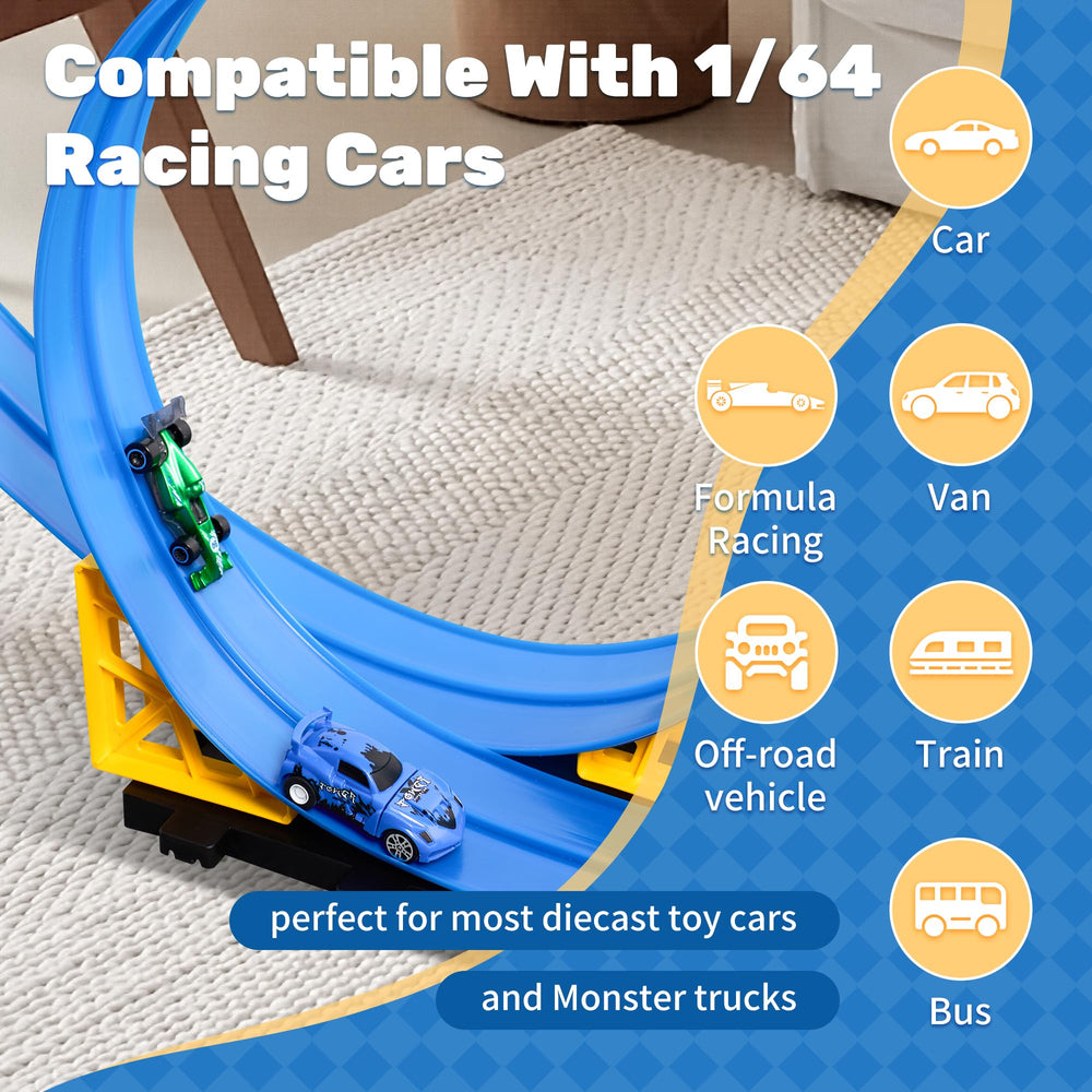 MINDNOOK suction cups securing the track on tiles or glass for stable play