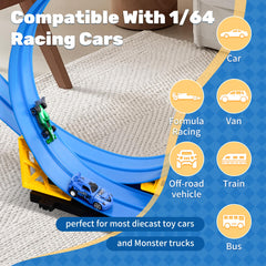 MINDNOOK suction cups securing the track on tiles or glass for stable play