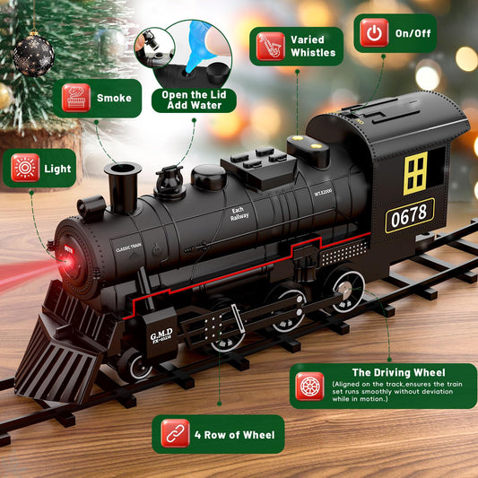 MindPal Train Set locomotive with lights enhances night-time imagination.
