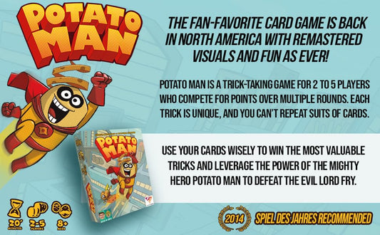 Mind's Vision Potato Man Card Game strategy shot with players planning tricks.