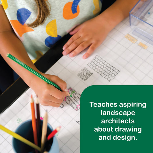 MindWare Art-chitect circle template helps kids plan circular garden features