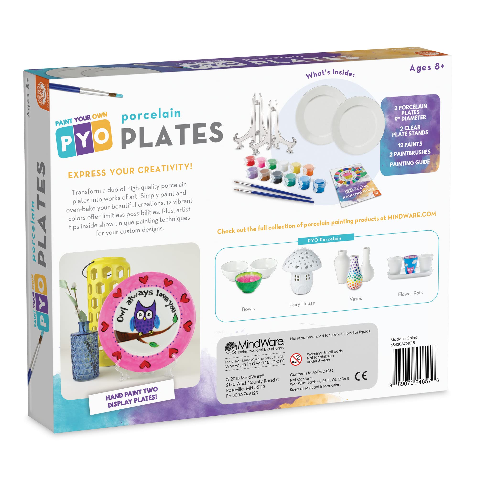 MindWare bake-and-display porcelain art keepsakes for treasured moments.