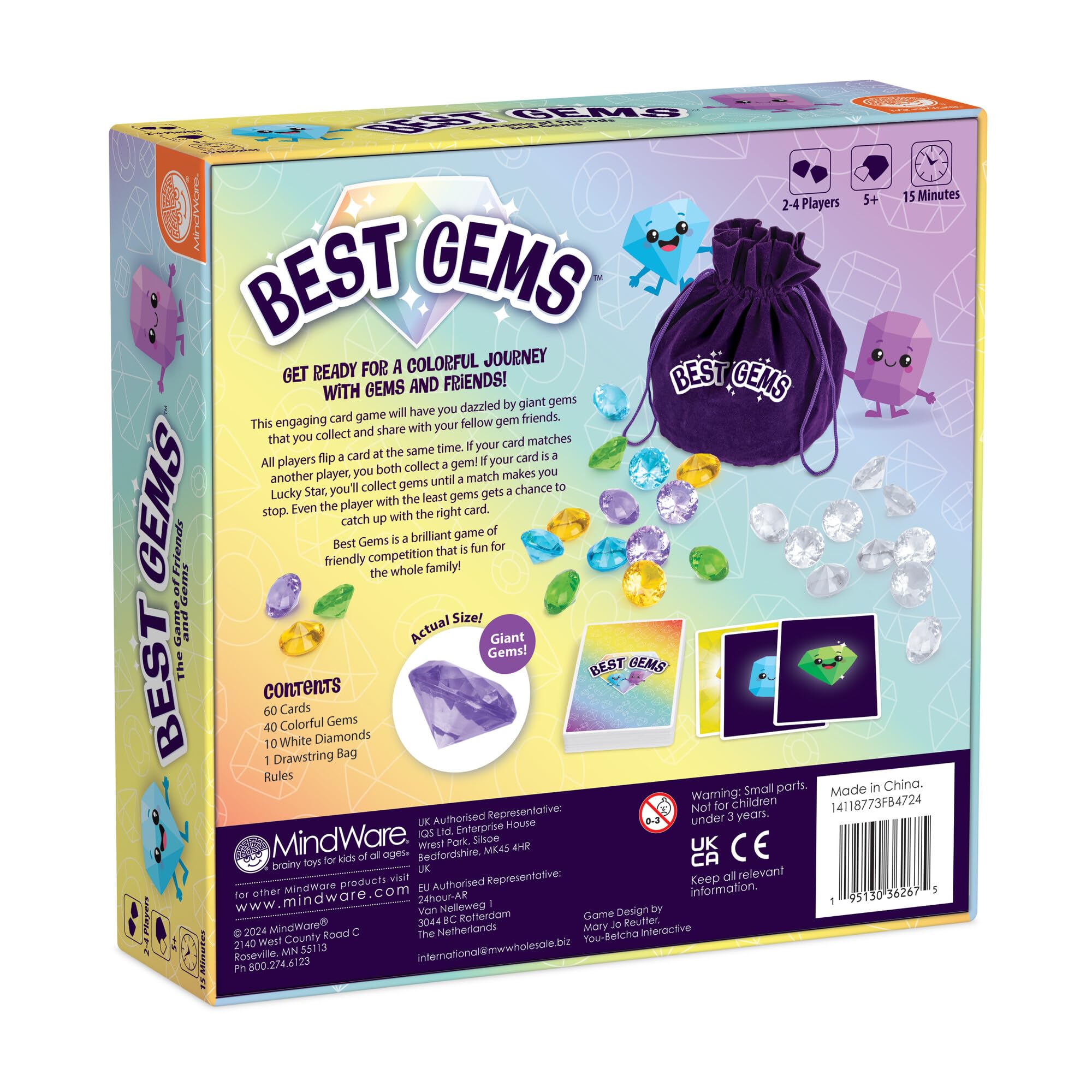 MindWare Best Gems sturdy box packaging for gifting and storage.