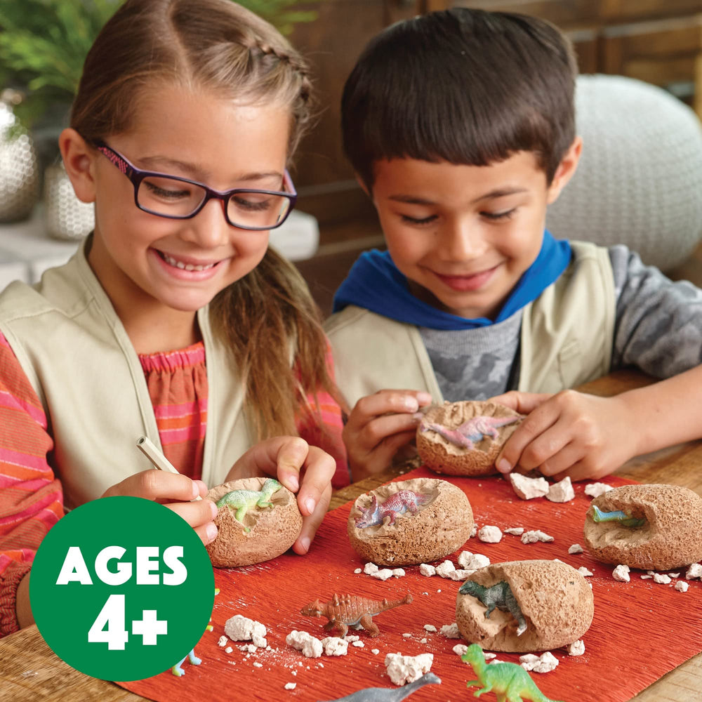 MindWare Dig It Up dino eggs inside shell visible during excavation.