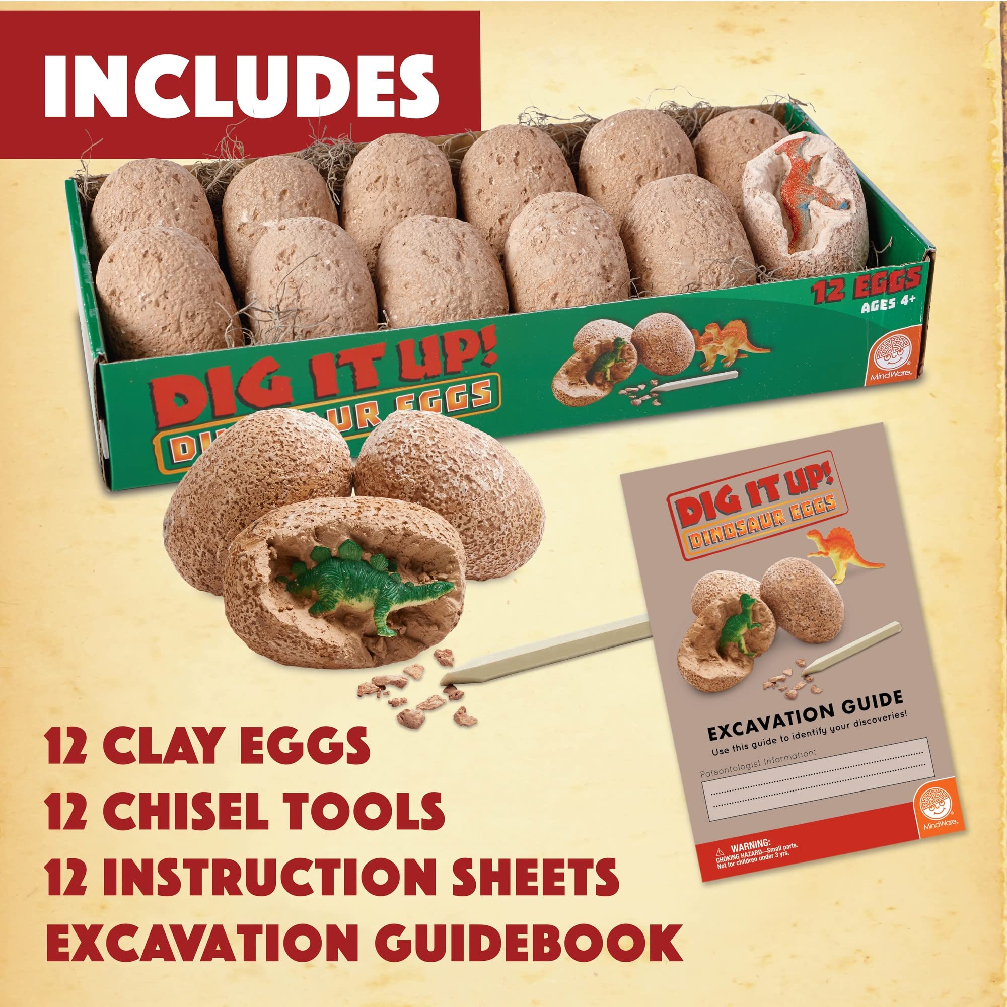 MindWare Dig It Up excavation guidebook for dinosaur classification ideas.