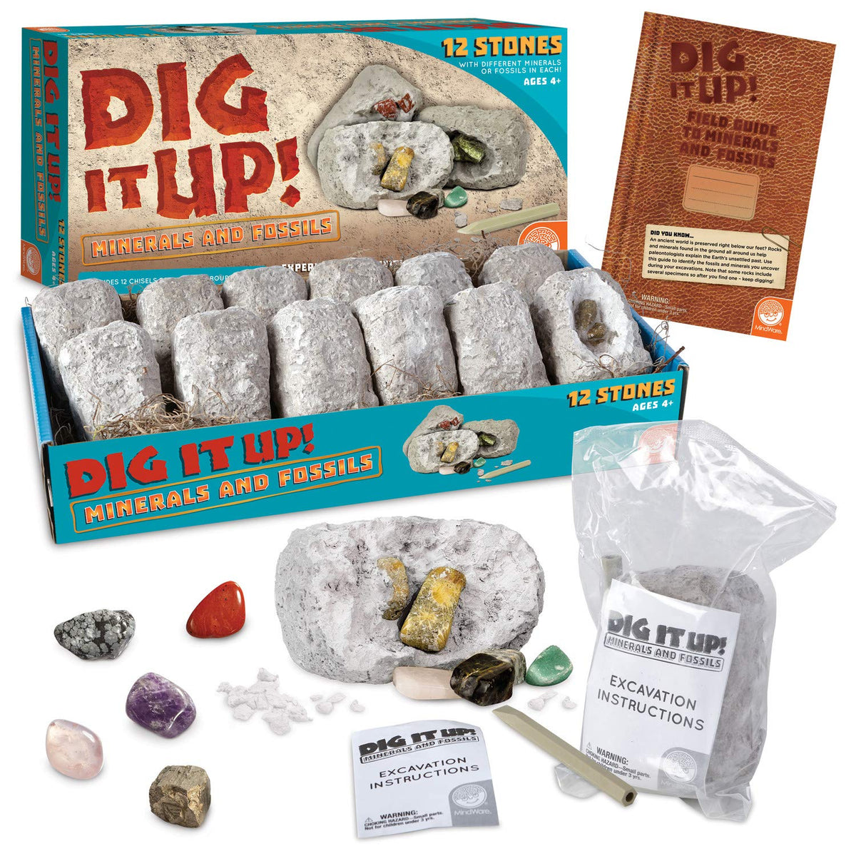MindWare Dig It Up! Fossils and Minerals collection for hands-on learning and discovery.