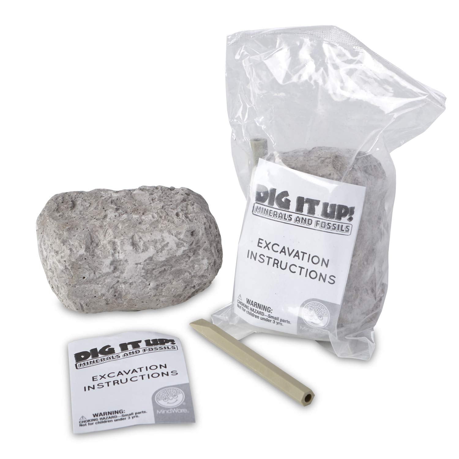 MindWare Dig It Up! Fossils mineral-identification encourages exploration of gems and fossils.
