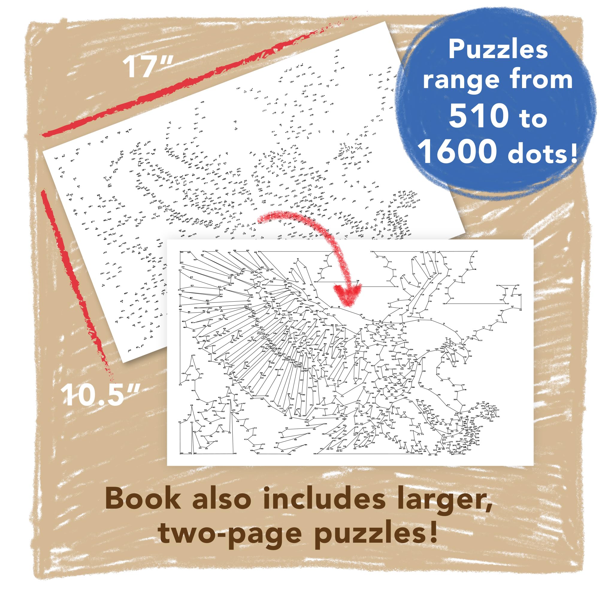 MindWare Extreme Dot to Dot: Extreme Animals coloring page turns puzzles into colorful art.