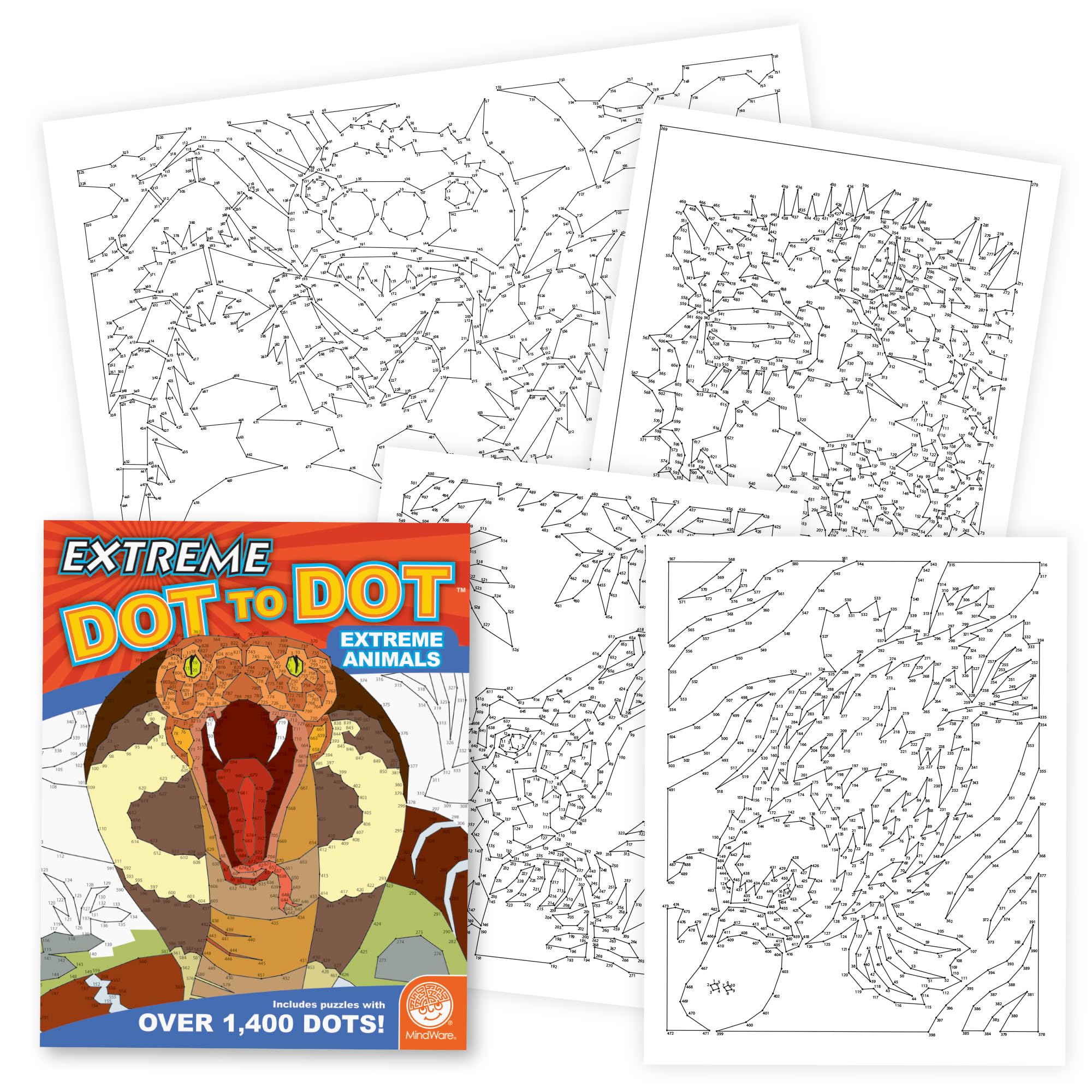 MindWare Extreme Dot to Dot: Extreme Animals cover; sparks curiosity and early counting.