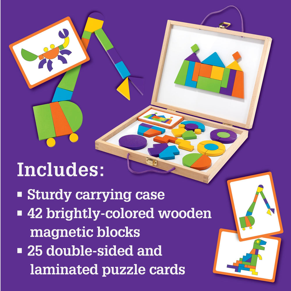 MindWare Imagination Magnets magnetic board surface supports free design after pattern practice.