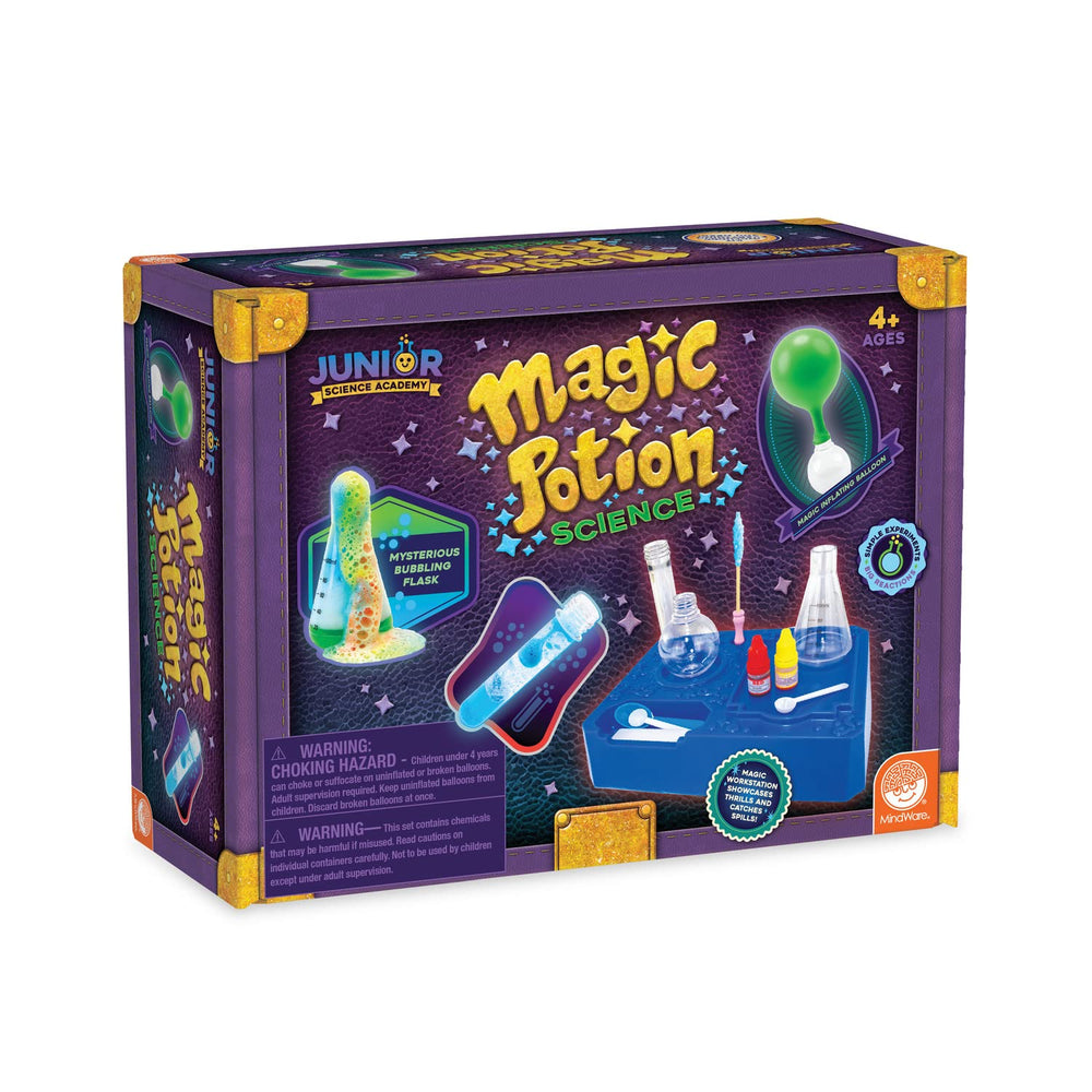 MindWare Junior Science Academy magic potion wand demonstrates safe chemistry basics for kids.