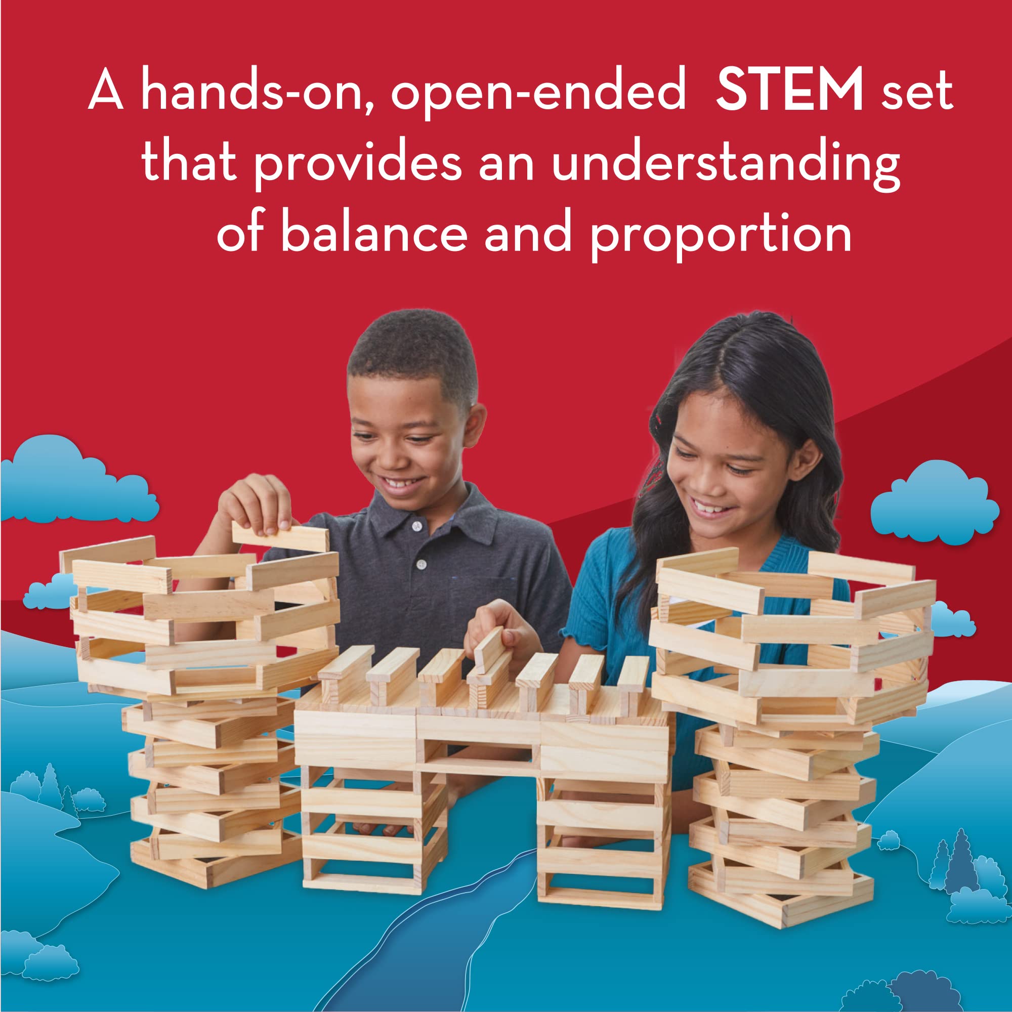 MindWare KEVA hands-on play sparks creativity and problem-solving.
