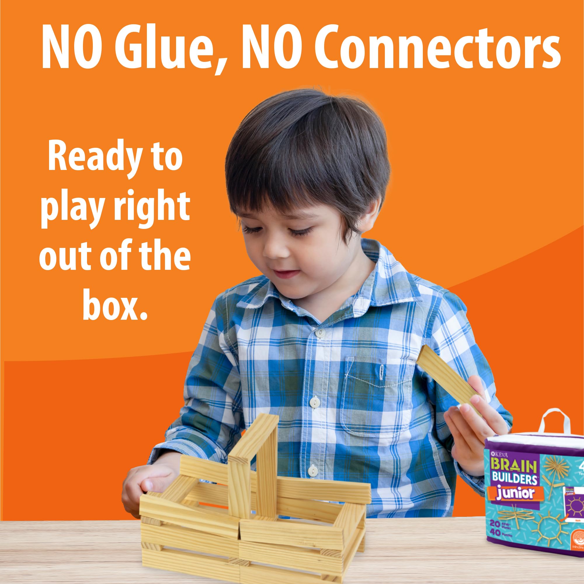 MindWare KEVA Junior bridge build demonstrating geometry and balance