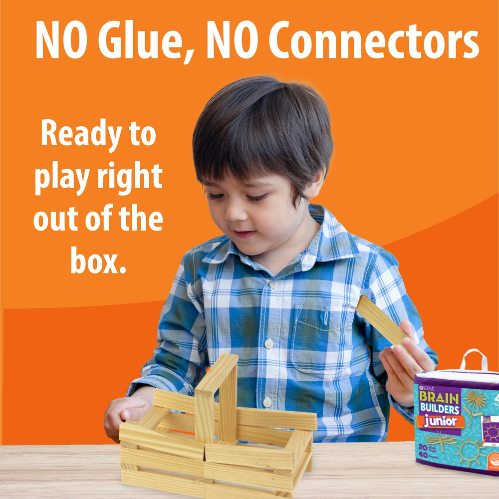 MindWare KEVA Junior bridge build demonstrating geometry and balance