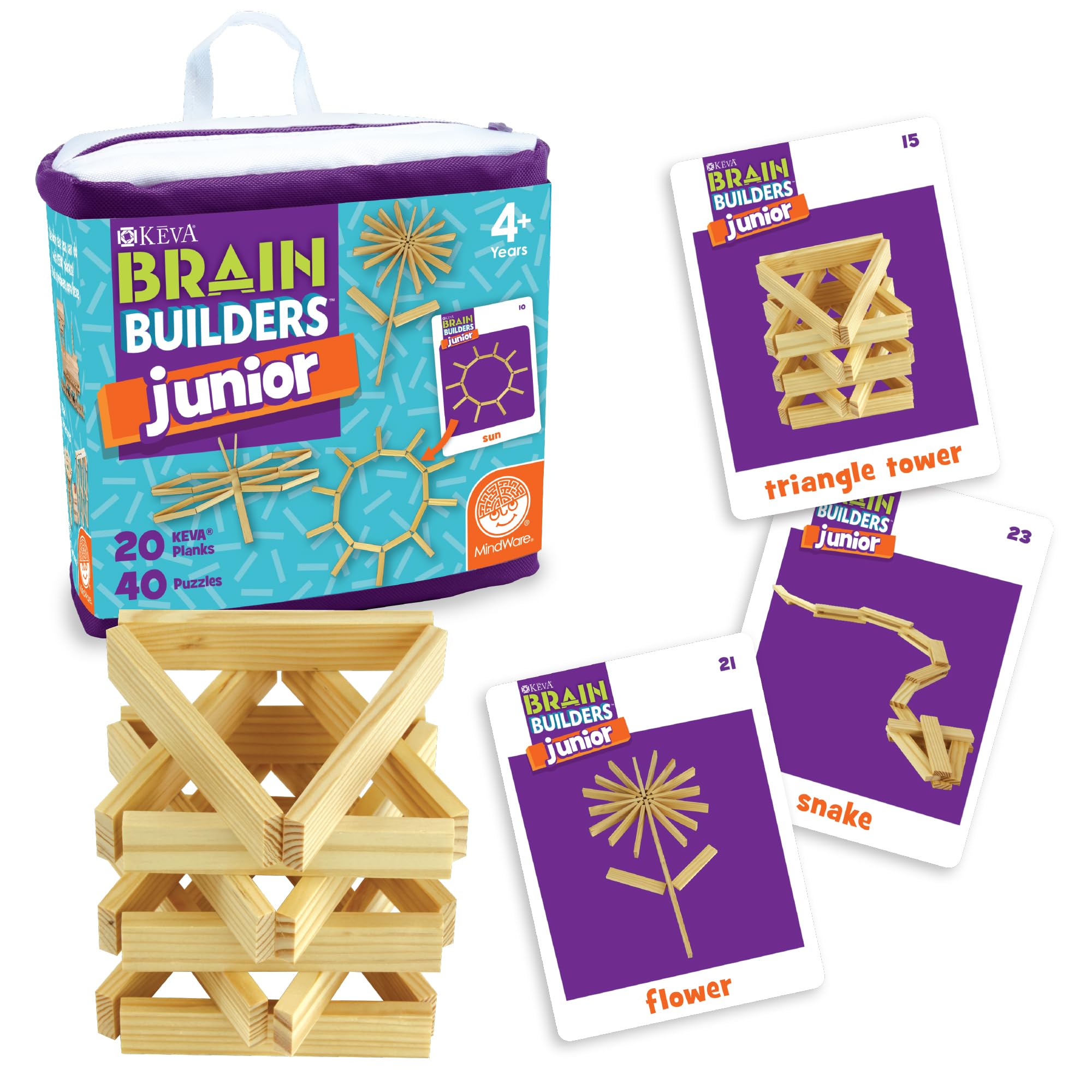 MindWare KEVA Junior Travel Playset cover image, compact puzzle for travel