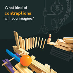 MindWare KEVA toy car enhancing motion in constructions.