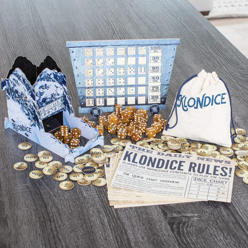 MindWare Klondice game boards laid out for fast rounds and strategy