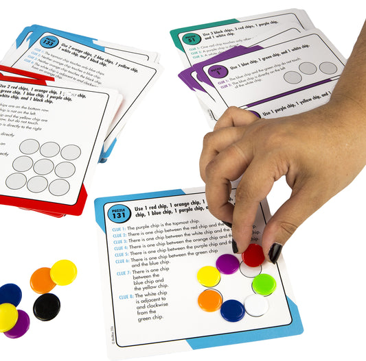 MindWare Logic Links colored chips arranged for visual clues