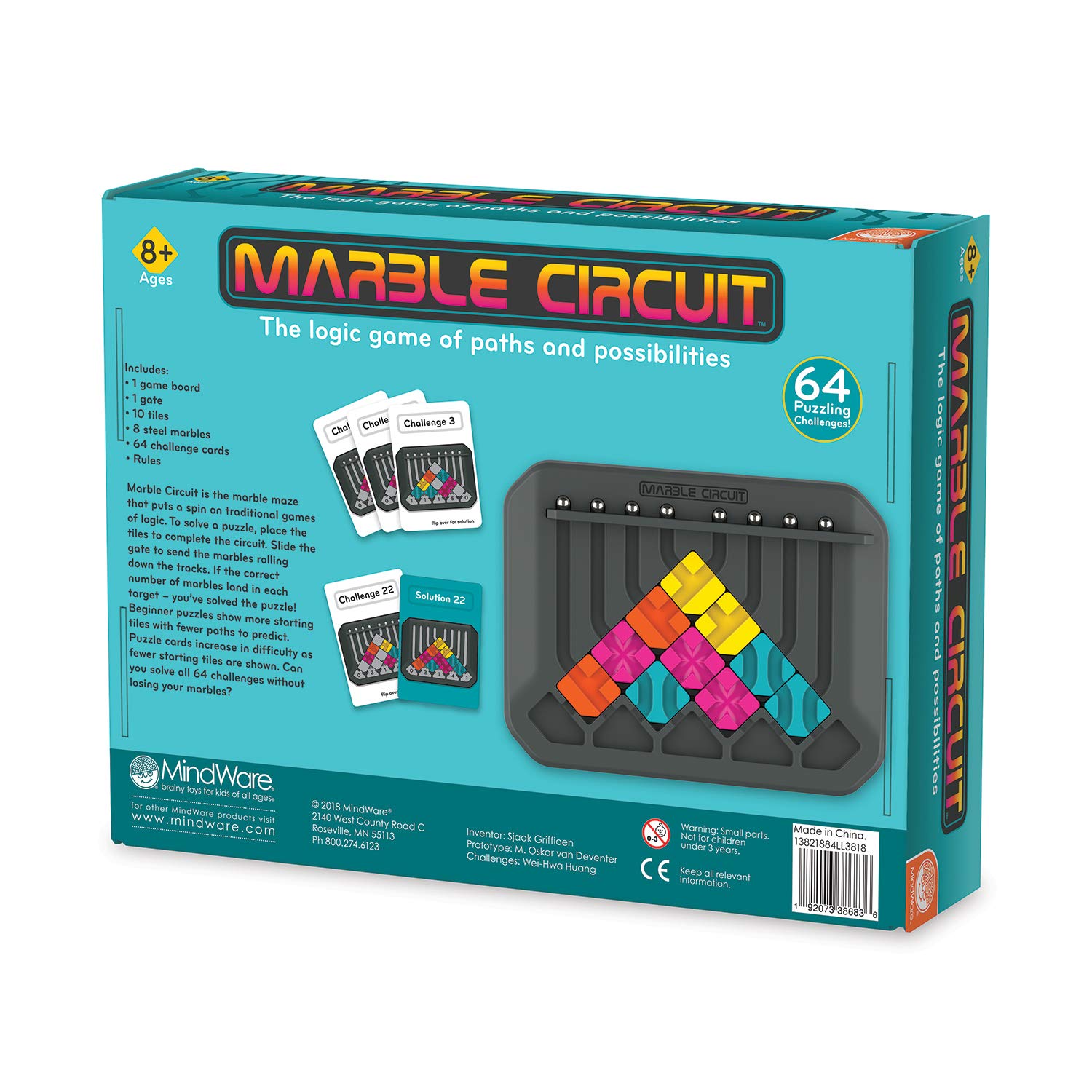 MindWare Marble Circuit setup promotes problem solving and spatial awareness.