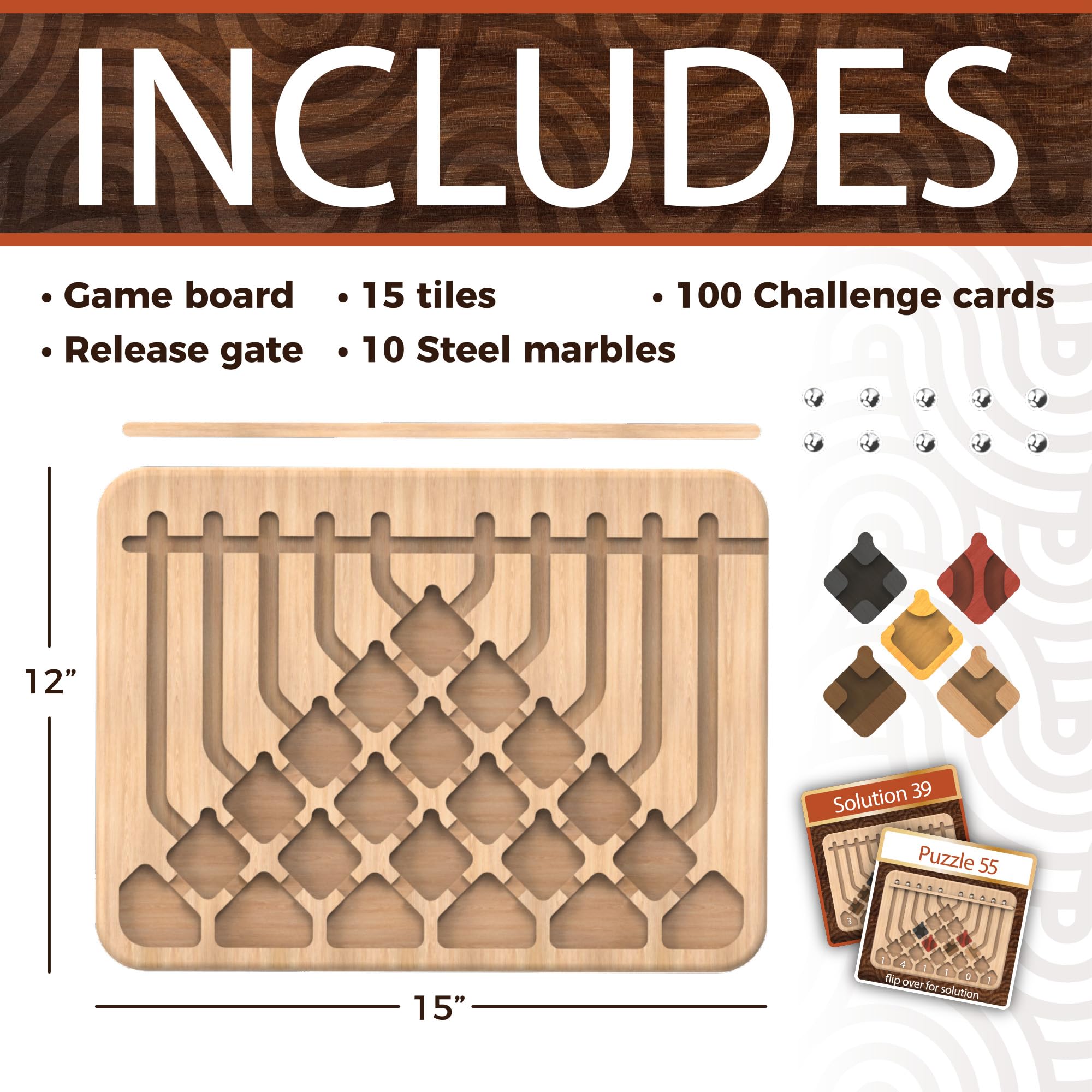MindWare Marble Circuit Deluxe tiles set up for multi-directional routes