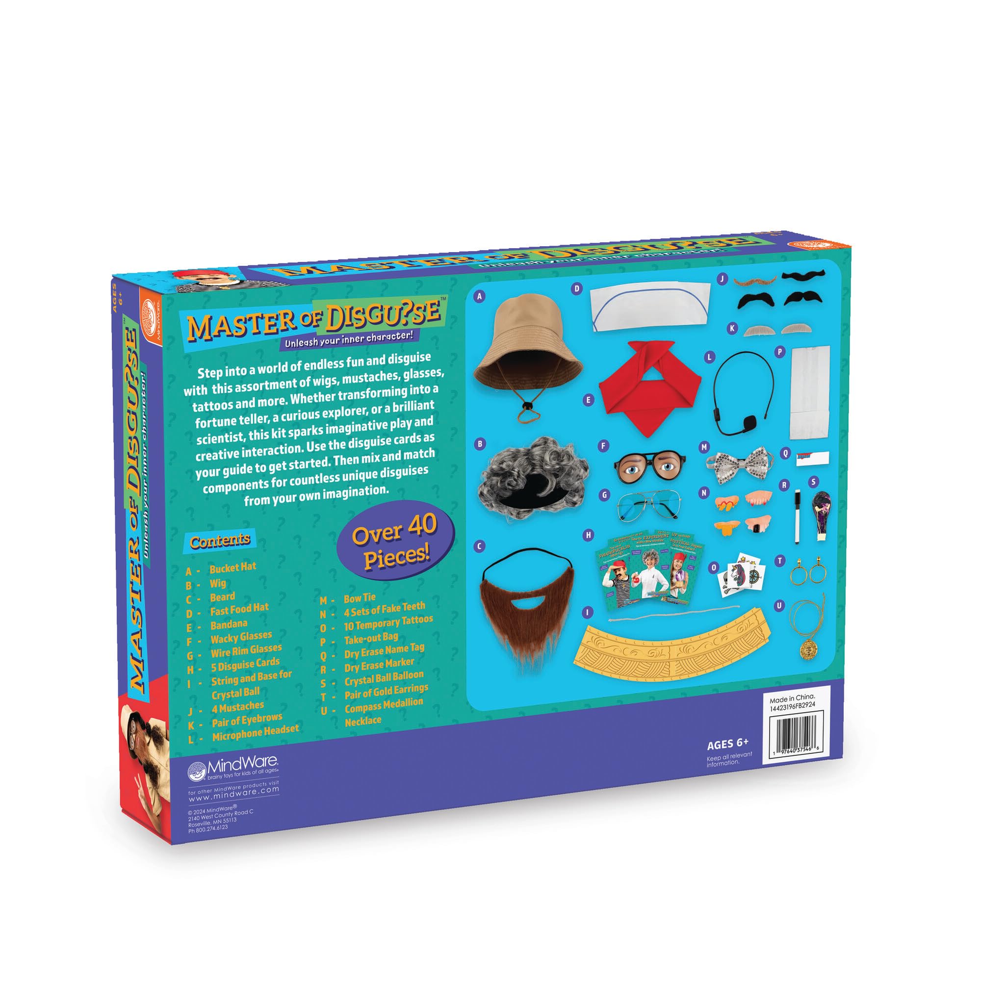 MindWare Master of Disguise Kit packaging display for curious kids