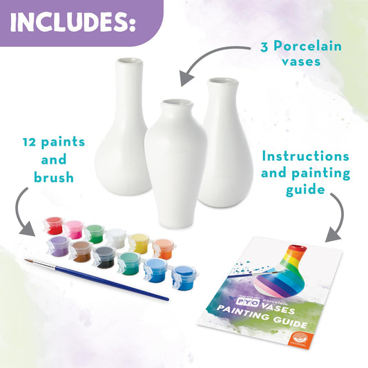 MindWare Paint Your Own Vases colors for vibrant vase designs
