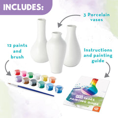 MindWare Paint Your Own Vases colors for vibrant vase designs