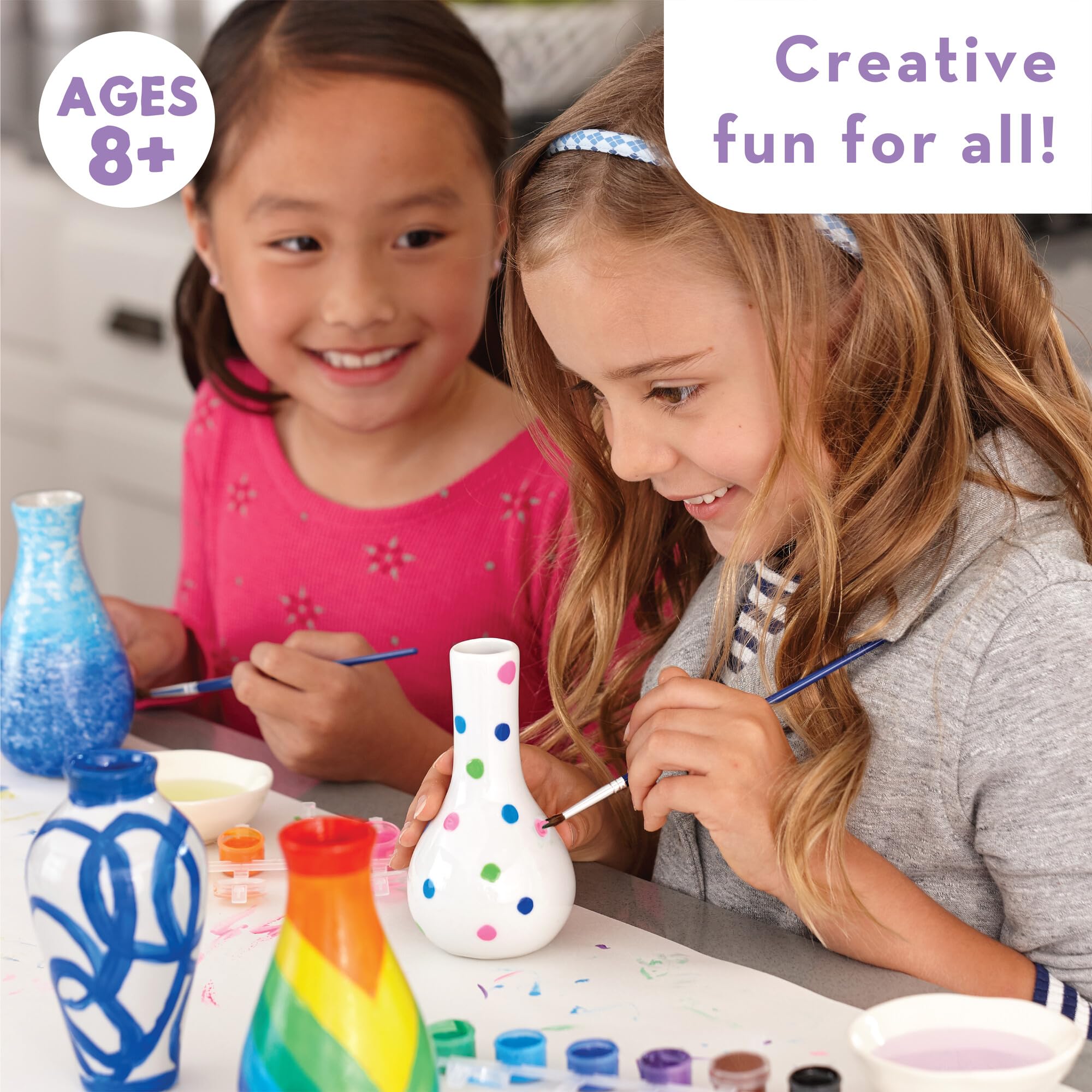 MindWare Paint Your Own Vases brush included for smooth painting