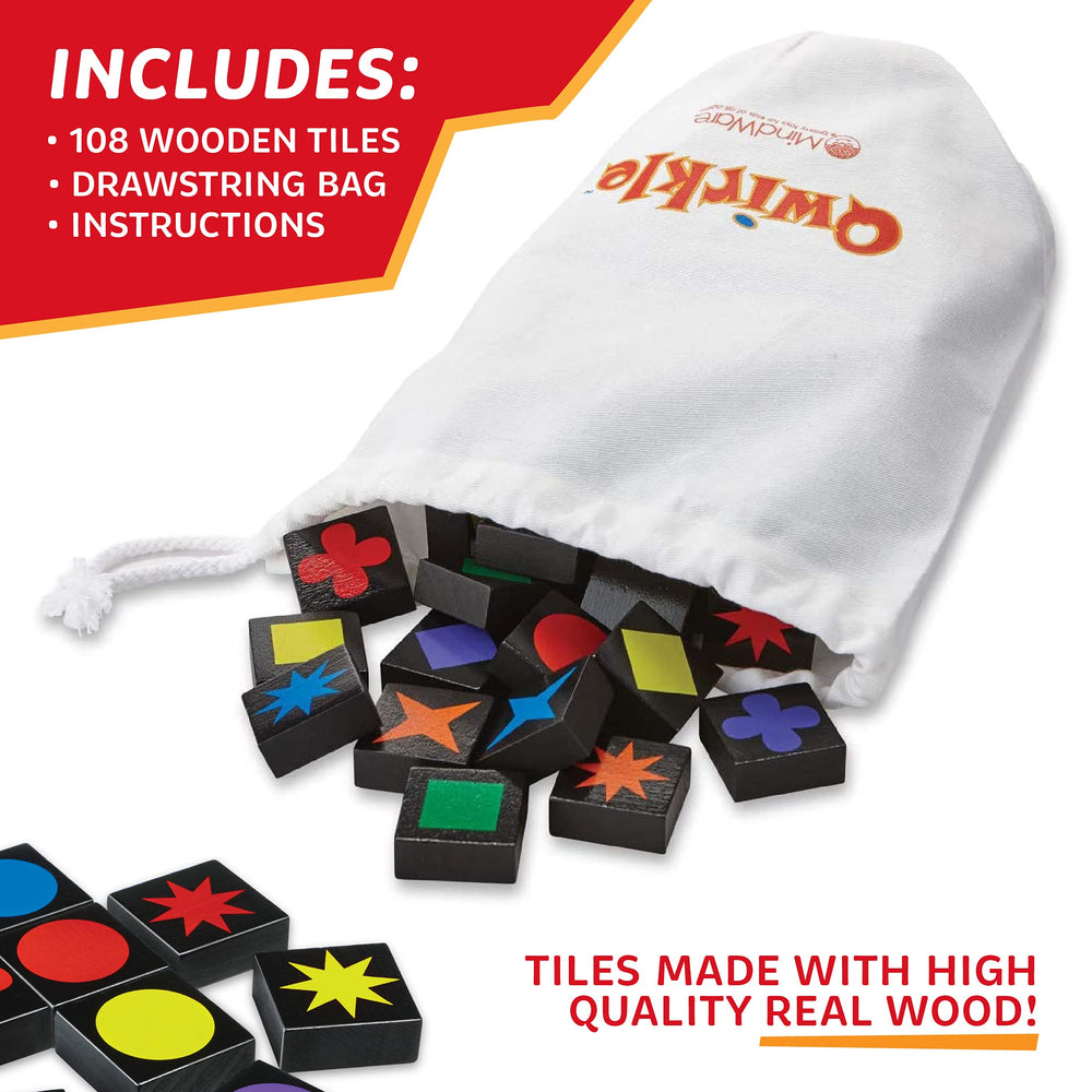 MindWare Qwirkle color-symbol combos showcased for pattern building.