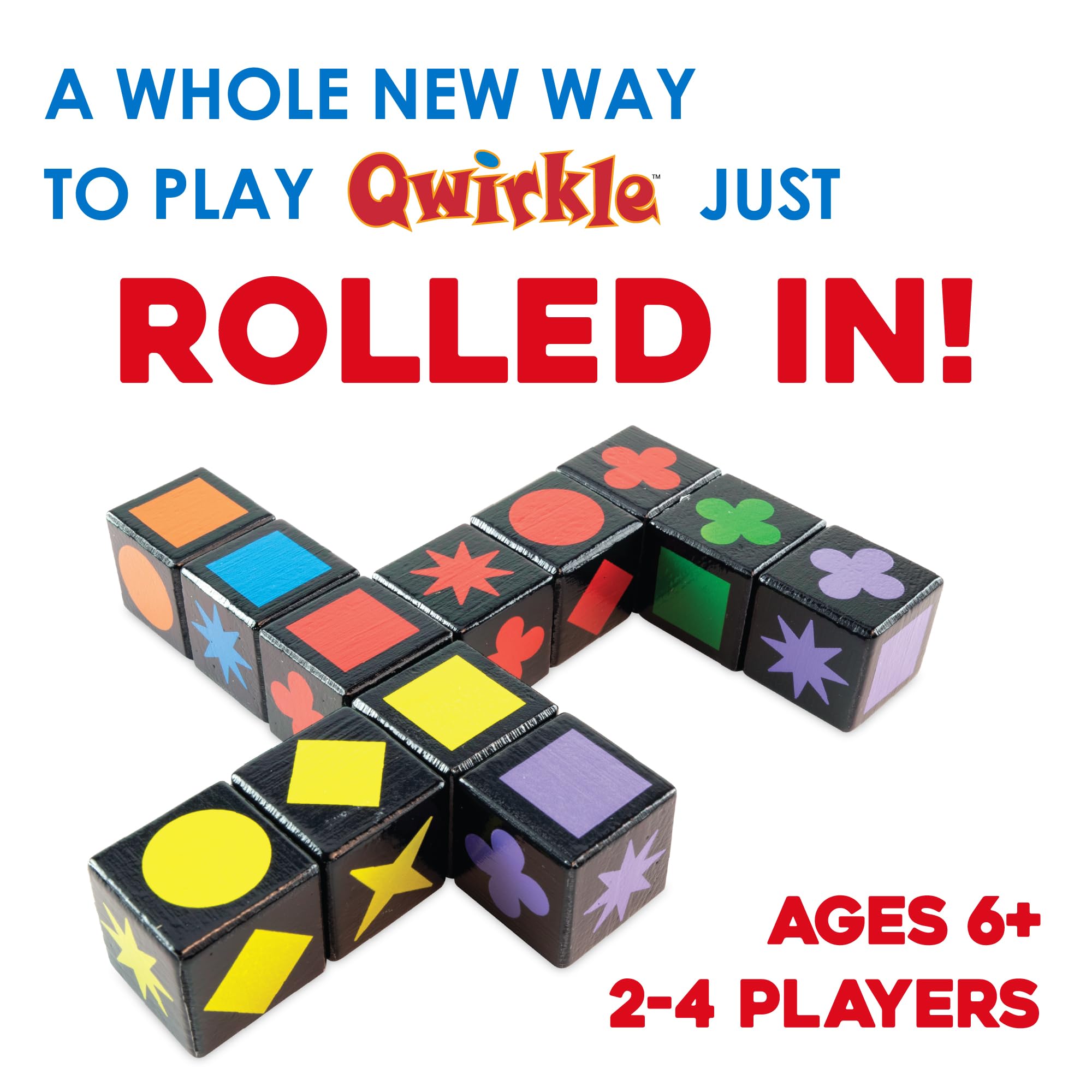 MindWare Qwirkle Cubes color-symbol blocks illustrate diverse combos for growing strategies.