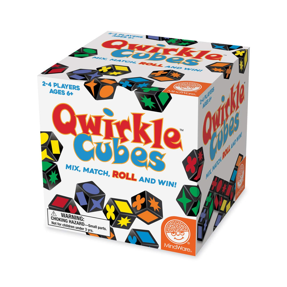 MindWare Qwirkle Cubes creative-challenge session highlights creativity with patterns.