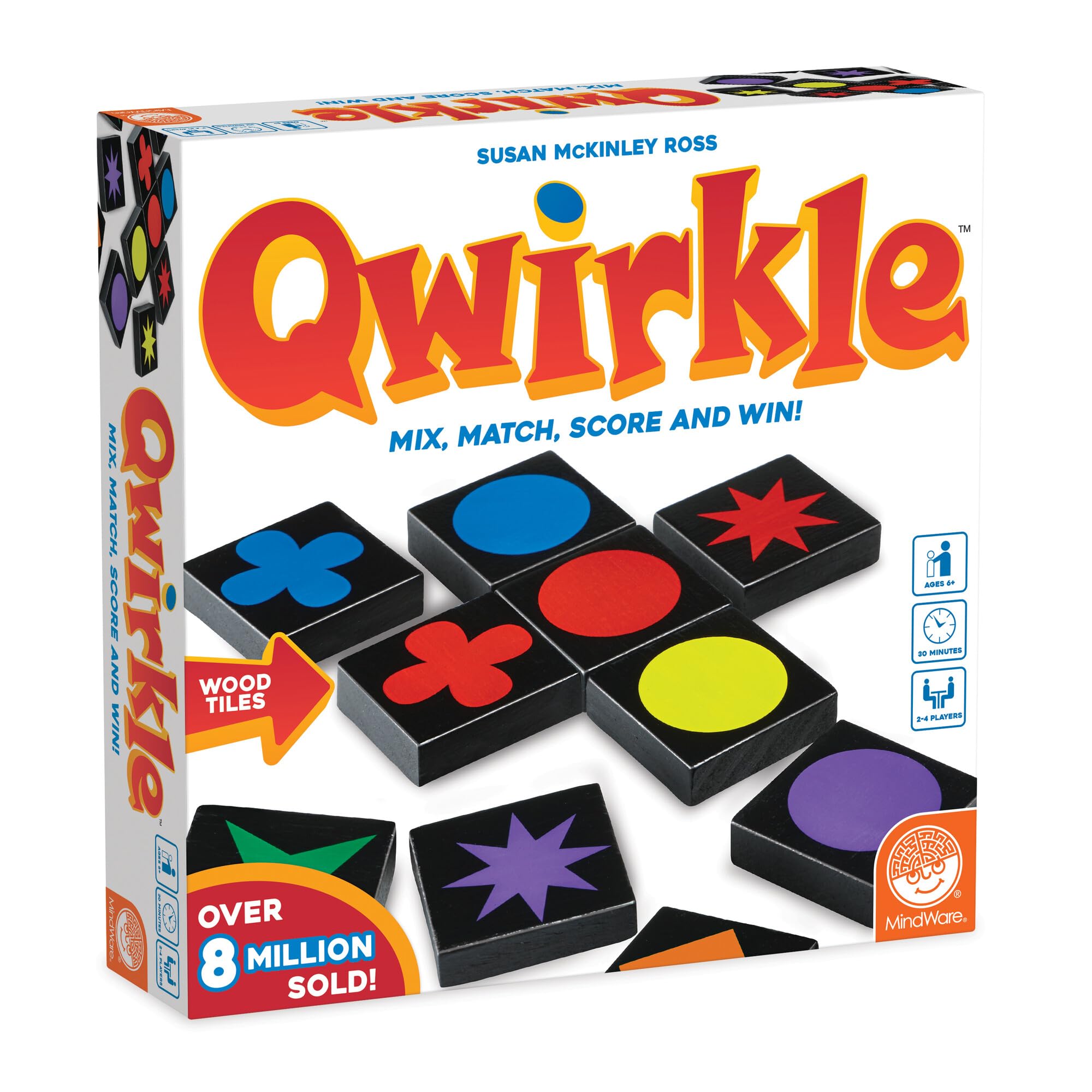 MindWare Qwirkle tiles aligned for a strategic family game.