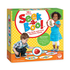 MindWare Seek-a-Boo circle seek-me cards help build early vocabulary.