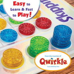 Players taking turns in MindWare Skippity as pieces are captured.