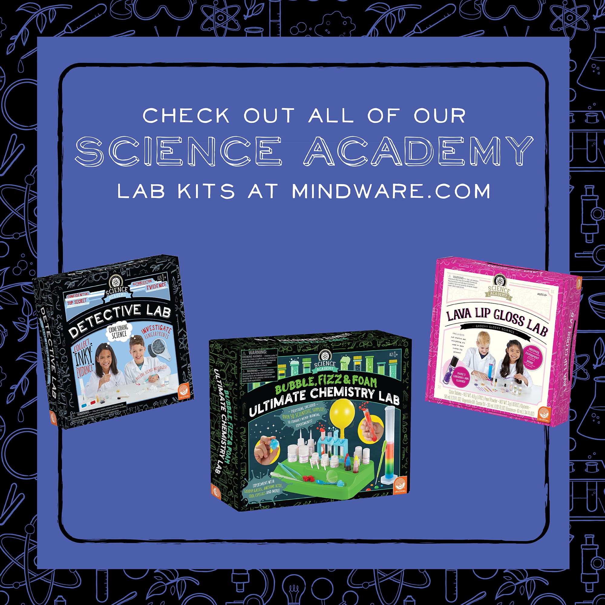 MindWare educational kit with safe, non-toxic ingredients for experiments